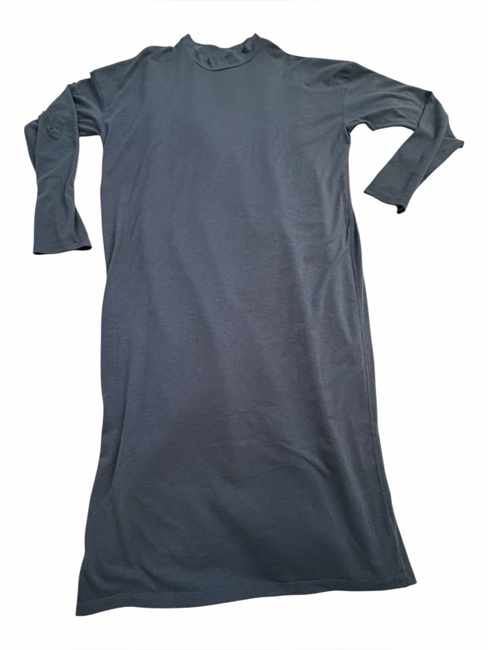 MEC Charcoal Gray Long Sleeve-Mock Neck Pullover-Maxi Dress-Size Medium